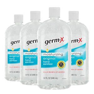 Germ-X Hand Sanitizer, Original, 32 fl oz (Pack of 4), 128 fl oz NEW in box